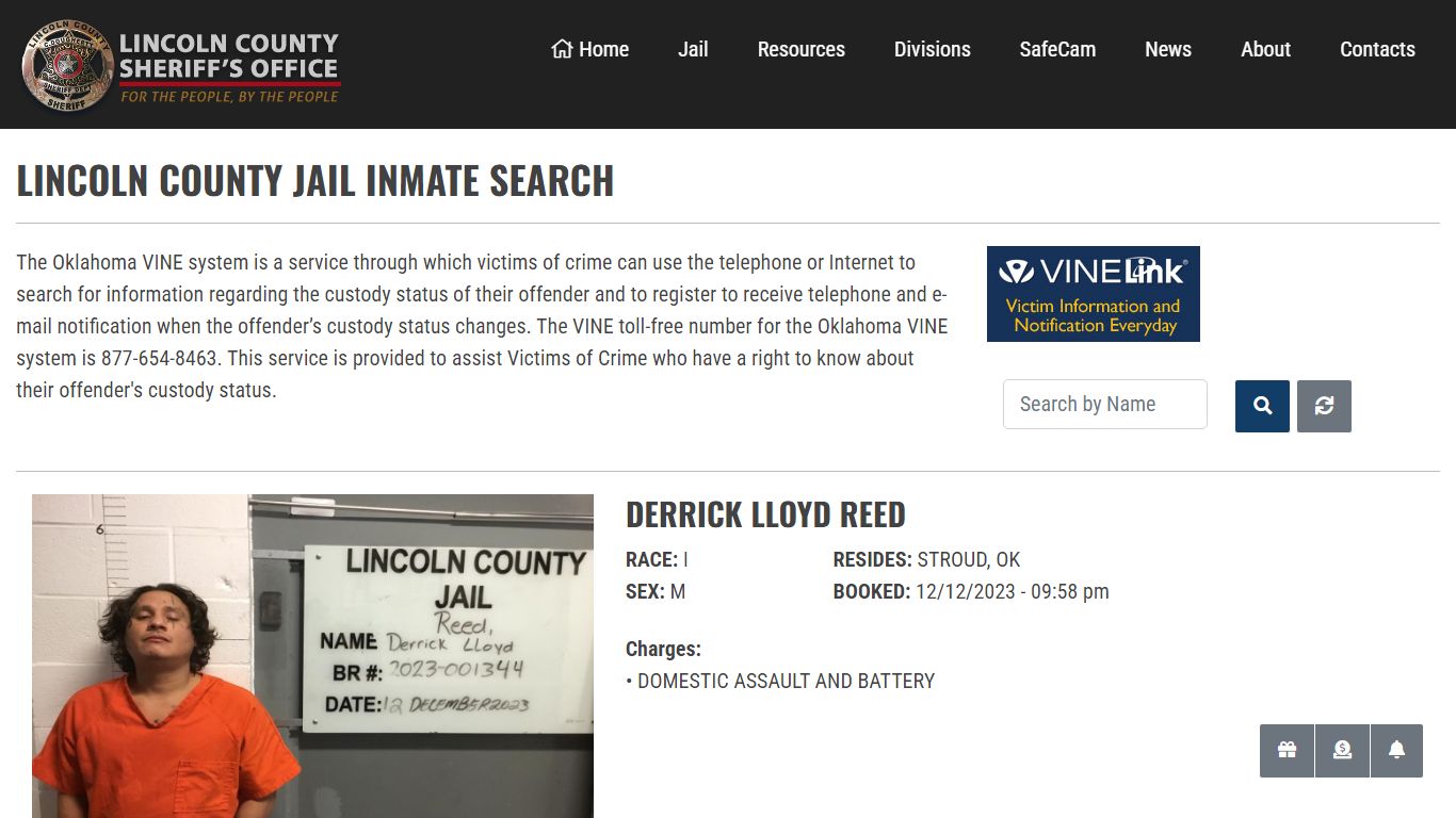 Inmate Search - Lincoln County Sheriff's Office